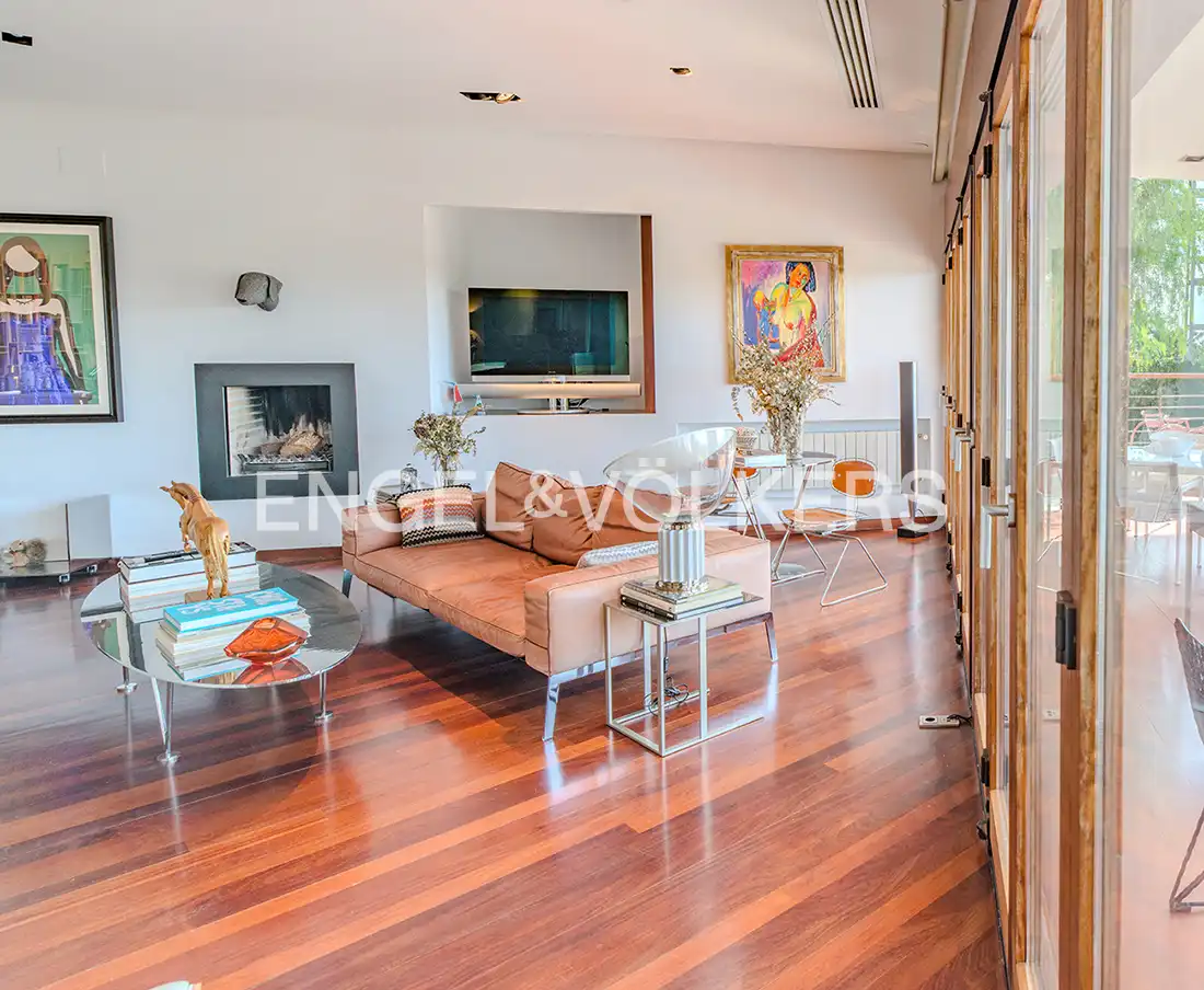 Sala d'estar de Casa o xalet en venda en Elche / Elx amb Aire condicionat, Calefacció i Jardí privat