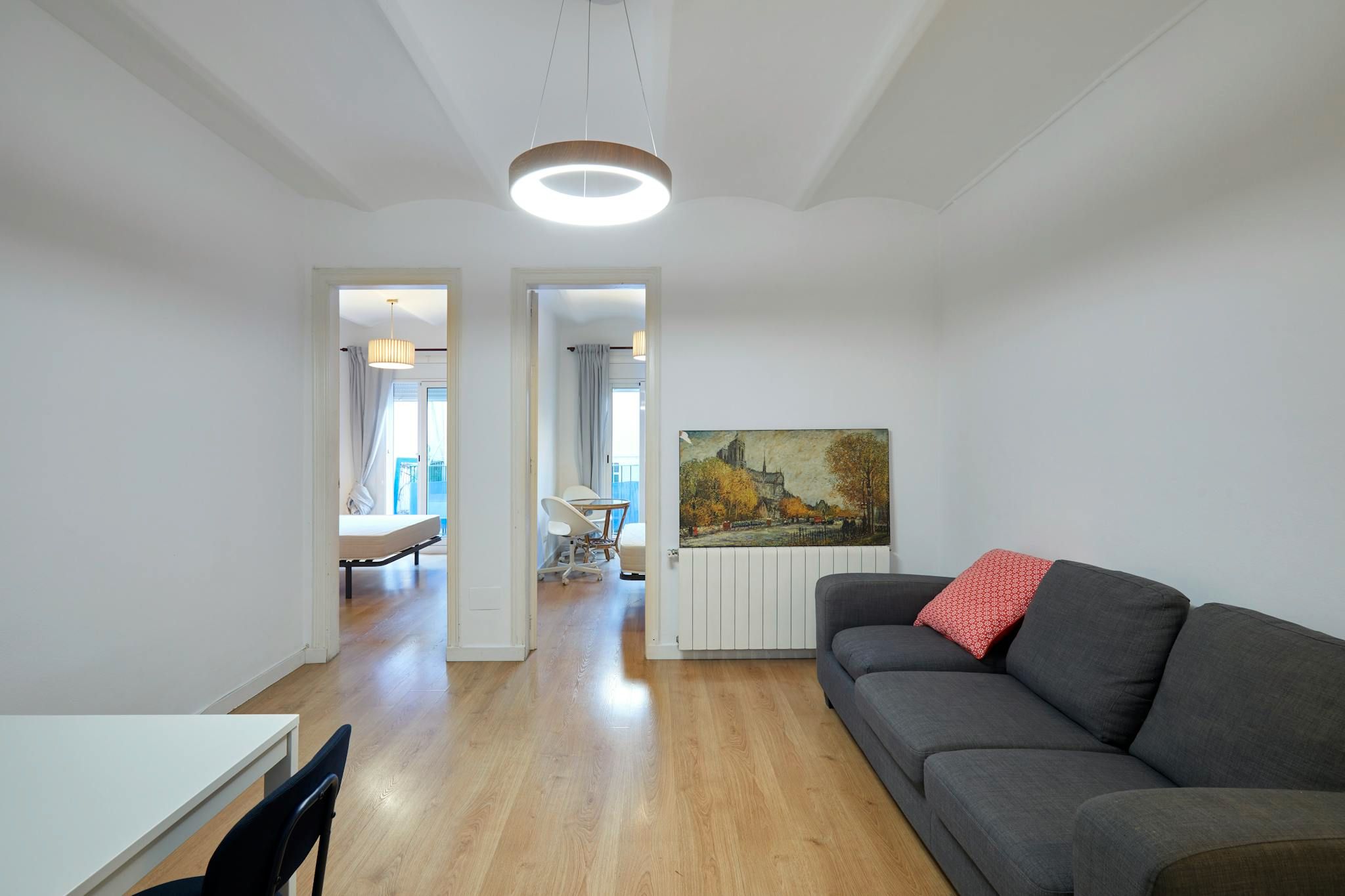 Living room of Flat to rent in  Barcelona Capital  with Air Conditioner, Furnished and Washing machine