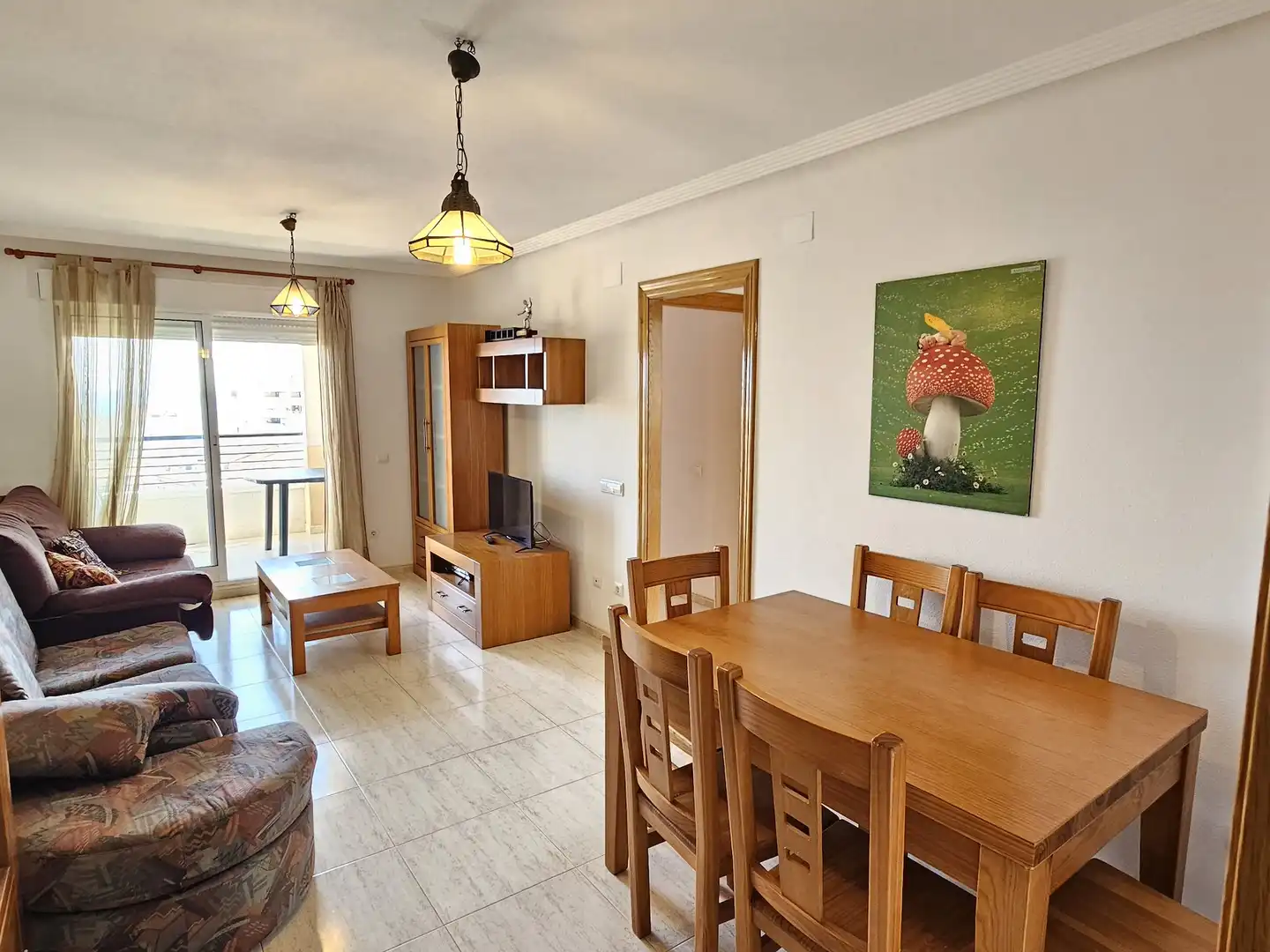 Sala de estar de Piso de alquiler en Santa Pola con Terraza y TV