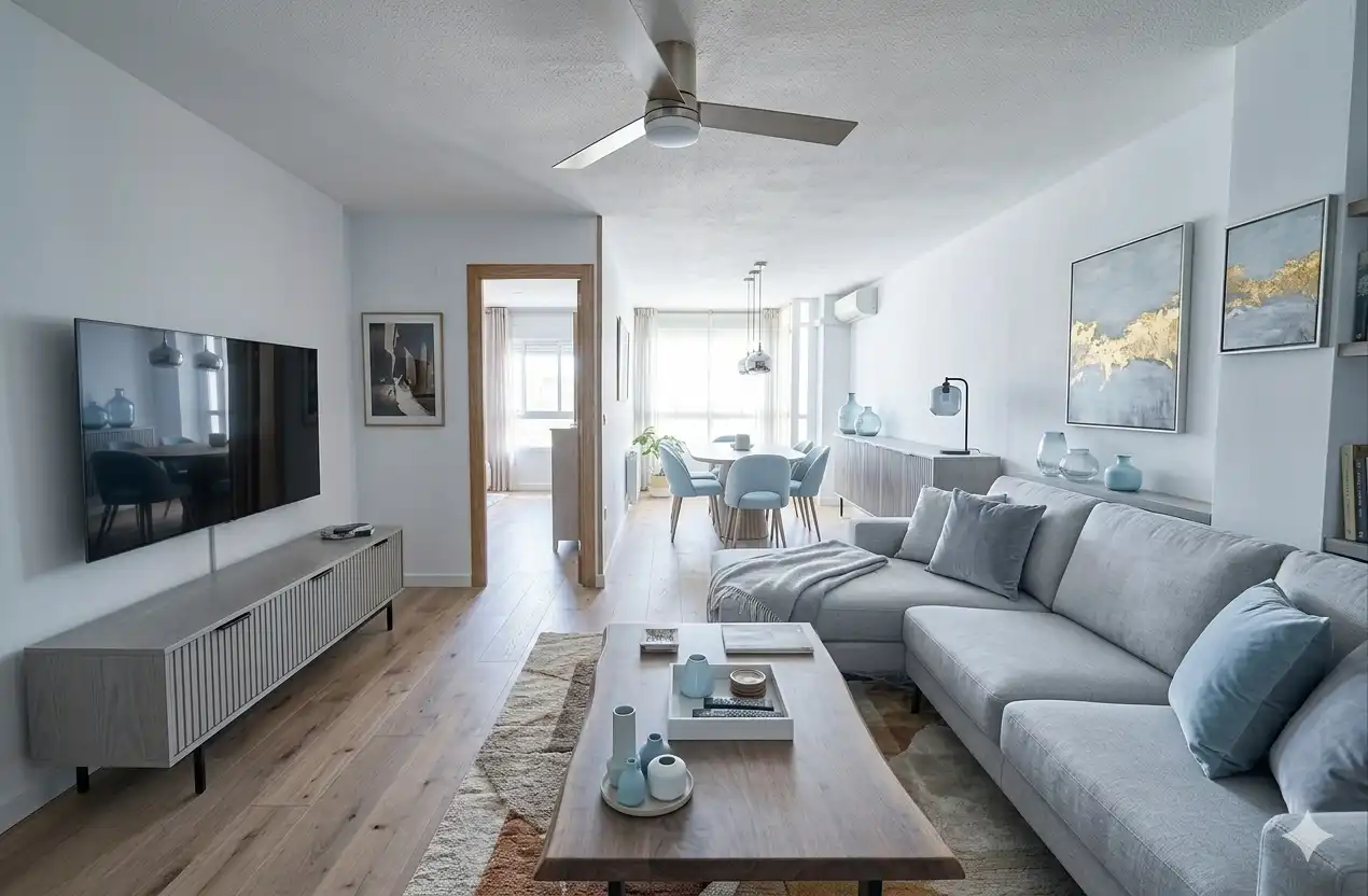 Living room of Flat for sale in Valencia  with Air Conditioner, Heating and Terrace