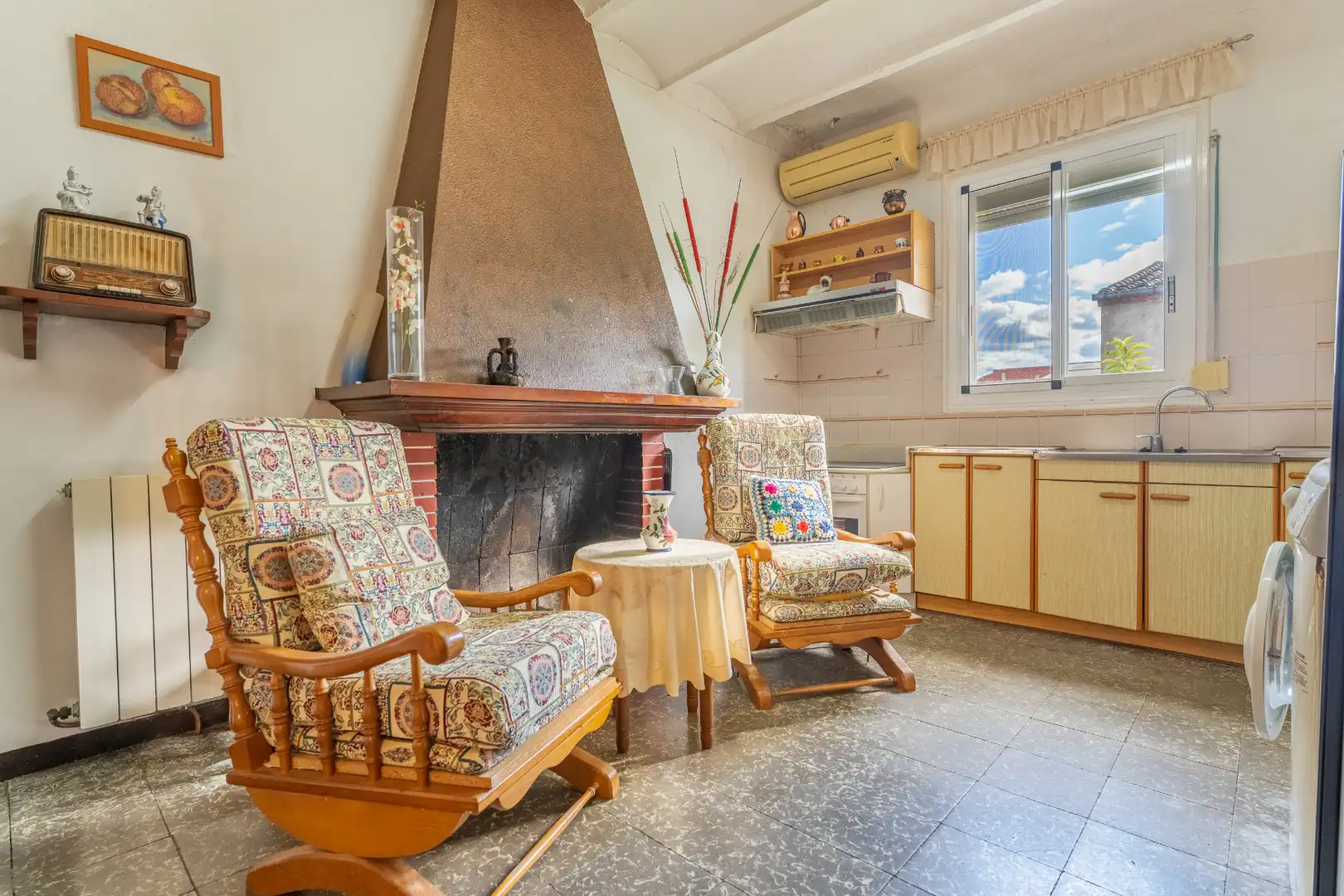Sala d'estar de Casa o xalet en venda en Els Guiamets amb Aire condicionat, Jardí privat i Terrassa