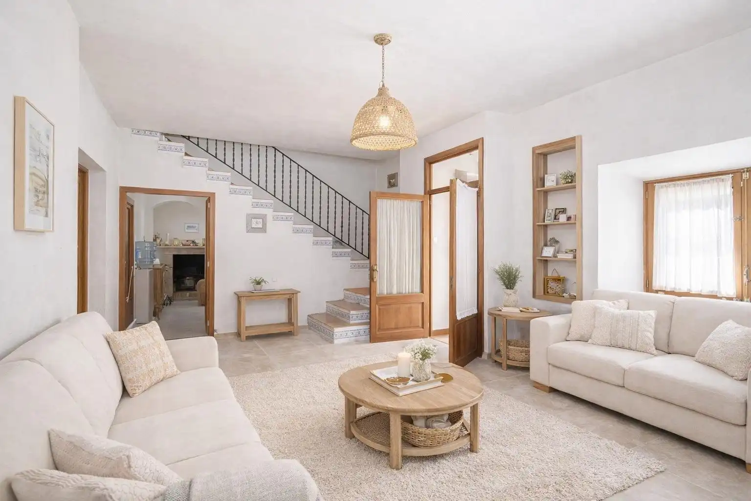 Sala d'estar de Casa o xalet en venda en Sencelles amb Jardí privat, Terrassa i Traster