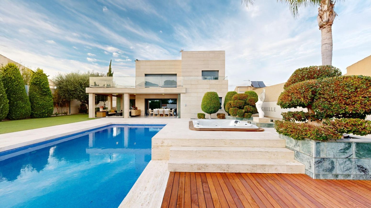 Piscina de Casa o xalet en venda en Cartagena amb Aire condicionat, Parquet i Terrassa