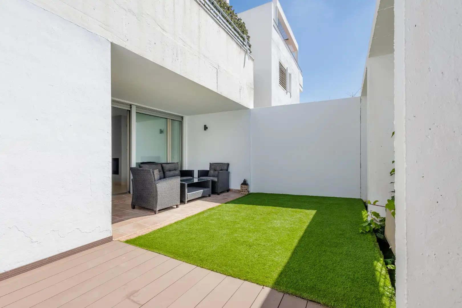 Terraza de Apartamento en venta en Mijas con Aire acondicionado, Calefacción y Jardín privado