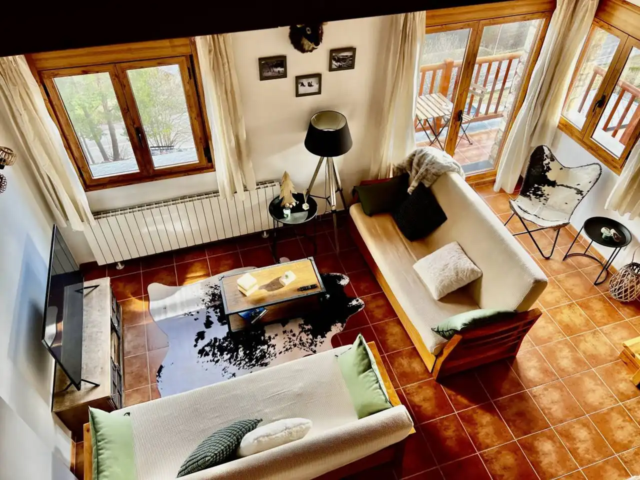 Sala de estar de Apartamento de alquiler en Alp con Calefacción, Terraza y Amueblado