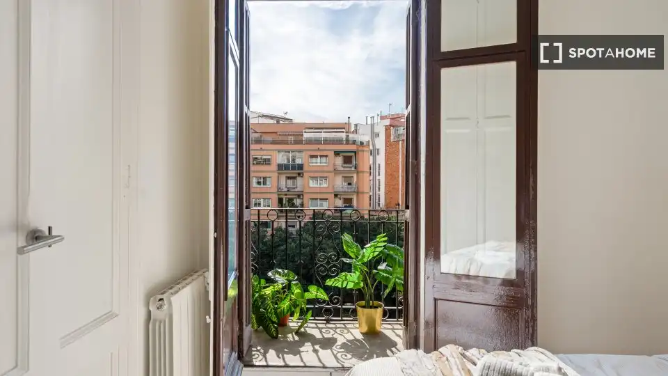 Terraza de Piso de alquiler en Barcelona con Aire acondicionado, Calefacción y Amueblado