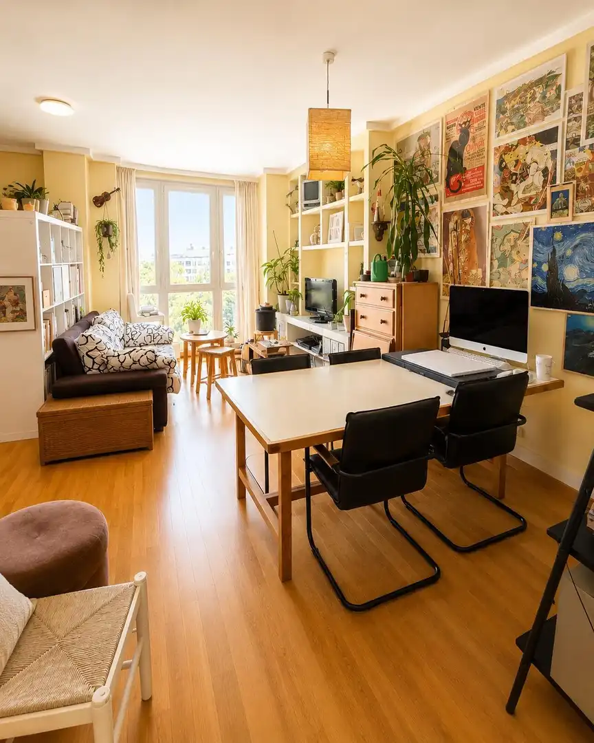 Living room of Flat for sale in Madrid  with Air Conditioner, Heating and Private garden