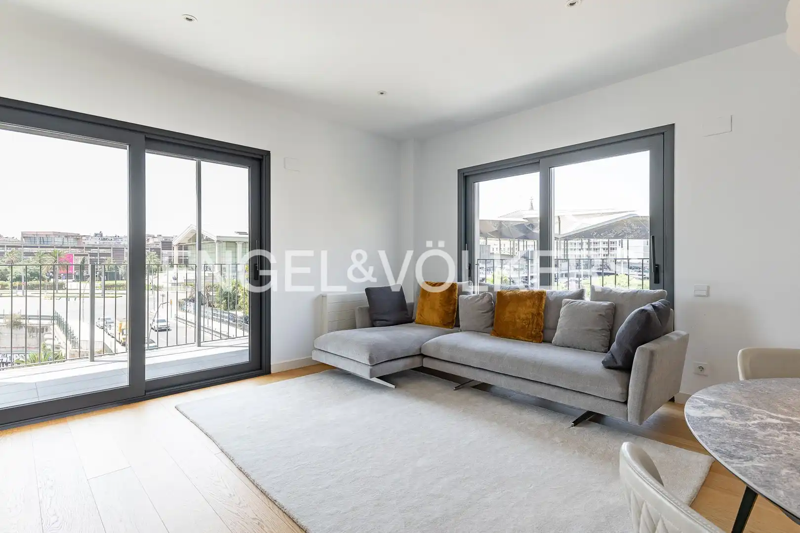 Sala de estar de Piso de alquiler en Barcelona con Aire acondicionado, Calefacción y Parquet