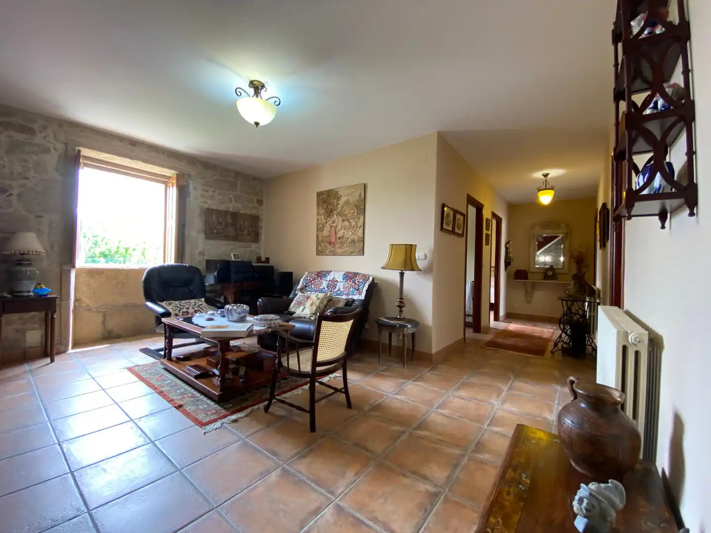 Living room of Houses for sale in A Estrada   with Heating, Private garden and Terrace