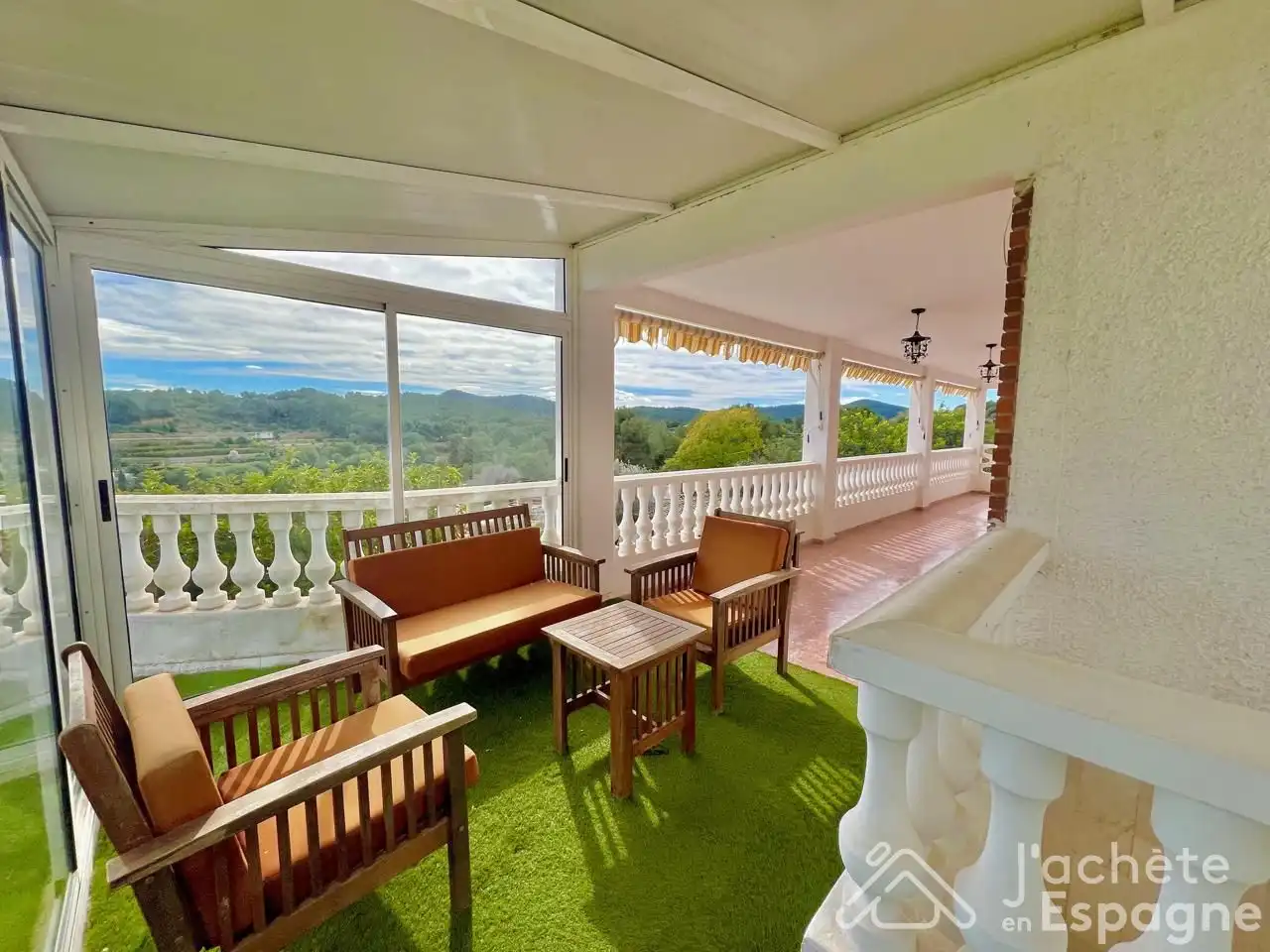 Terrace of Country homes for sale in Quart de les Valls  with Private garden, Terrace and Swimming Pool