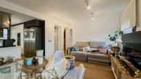 Living room of Flat for sale in Badalona  with Air Conditioner, Parquet flooring and Terrace