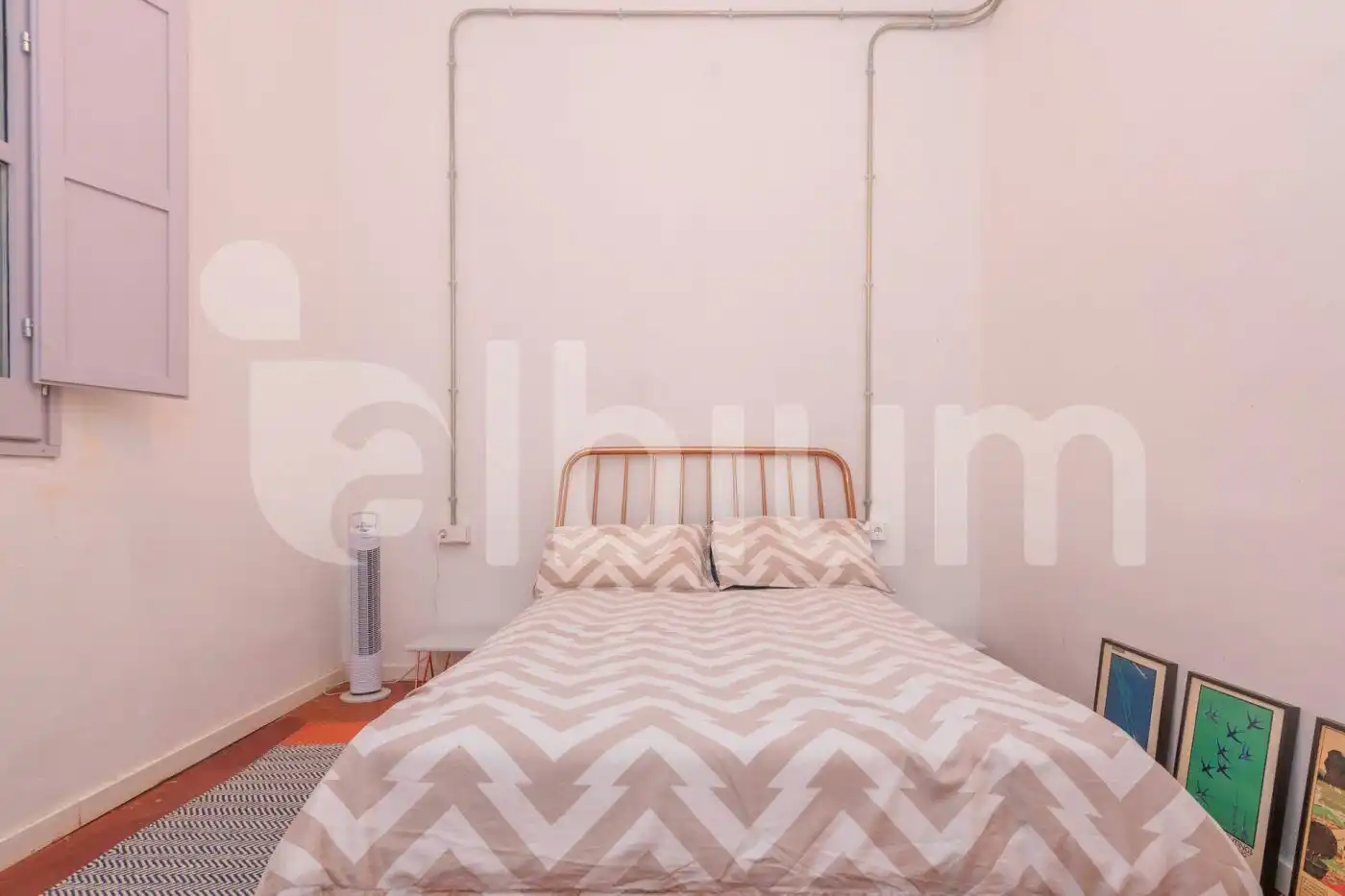 Schlafzimmer von Wohnung zum Verkauf in Barcelona mit Klimaanlage und Terrasse
