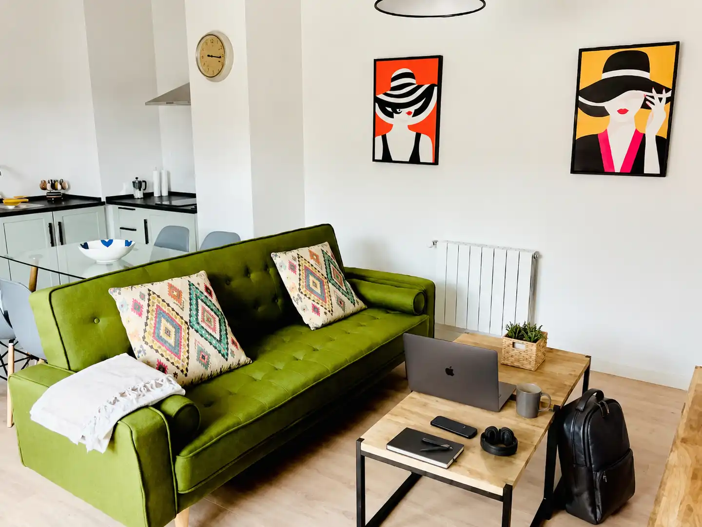 Wohnzimmer von Wohnung zur Miete in Entrambasaguas mit Heizung, Terrasse und Möbliert