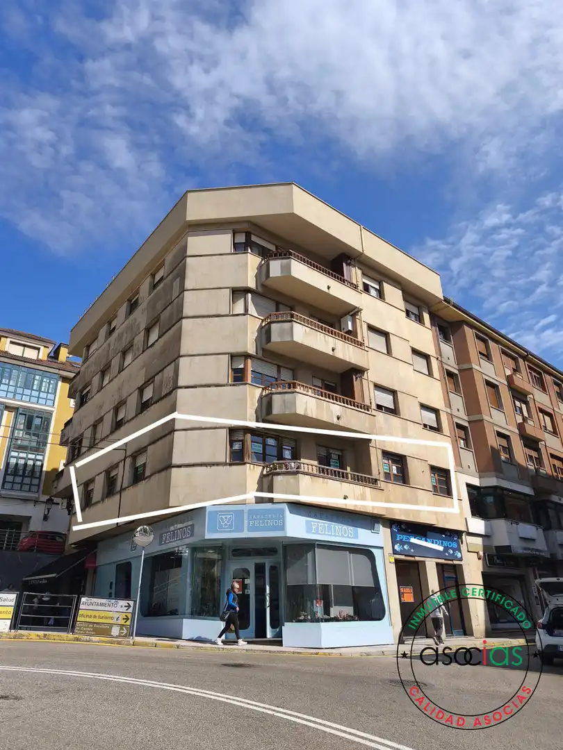 Exterior view of Flat for sale in Carreño  with Heating, Parquet flooring and Terrace
