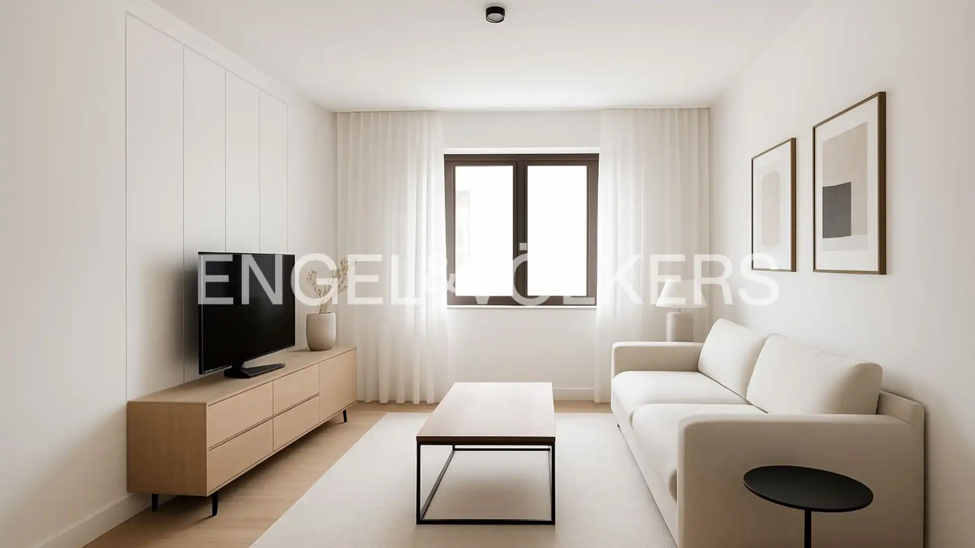 Living room of Flat for sale in  Madrid Capital  with Air Conditioner, Heating and Furnished