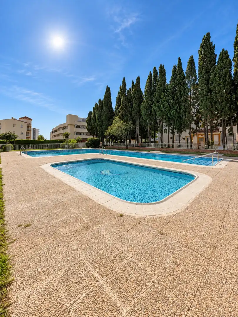 Piscina de Piso en venta en Torremolinos con Terraza, Amueblado y Lavadora