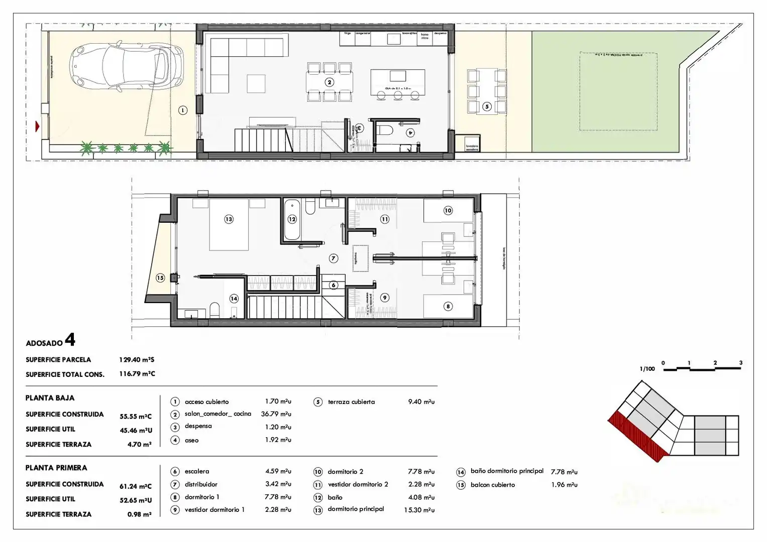 Casa adosada en venta en Sagunto / Sagunt con Aire acondicionado, Jardín privado y Terraza