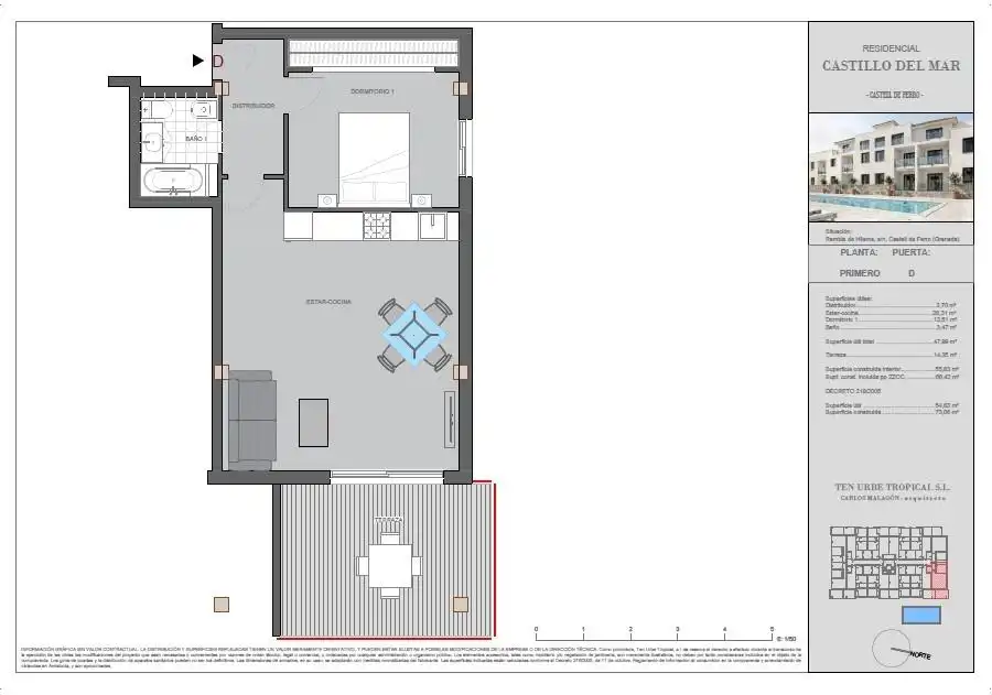 Flat for sale in Gualchos  with Air Conditioner, Private garden and Terrace
