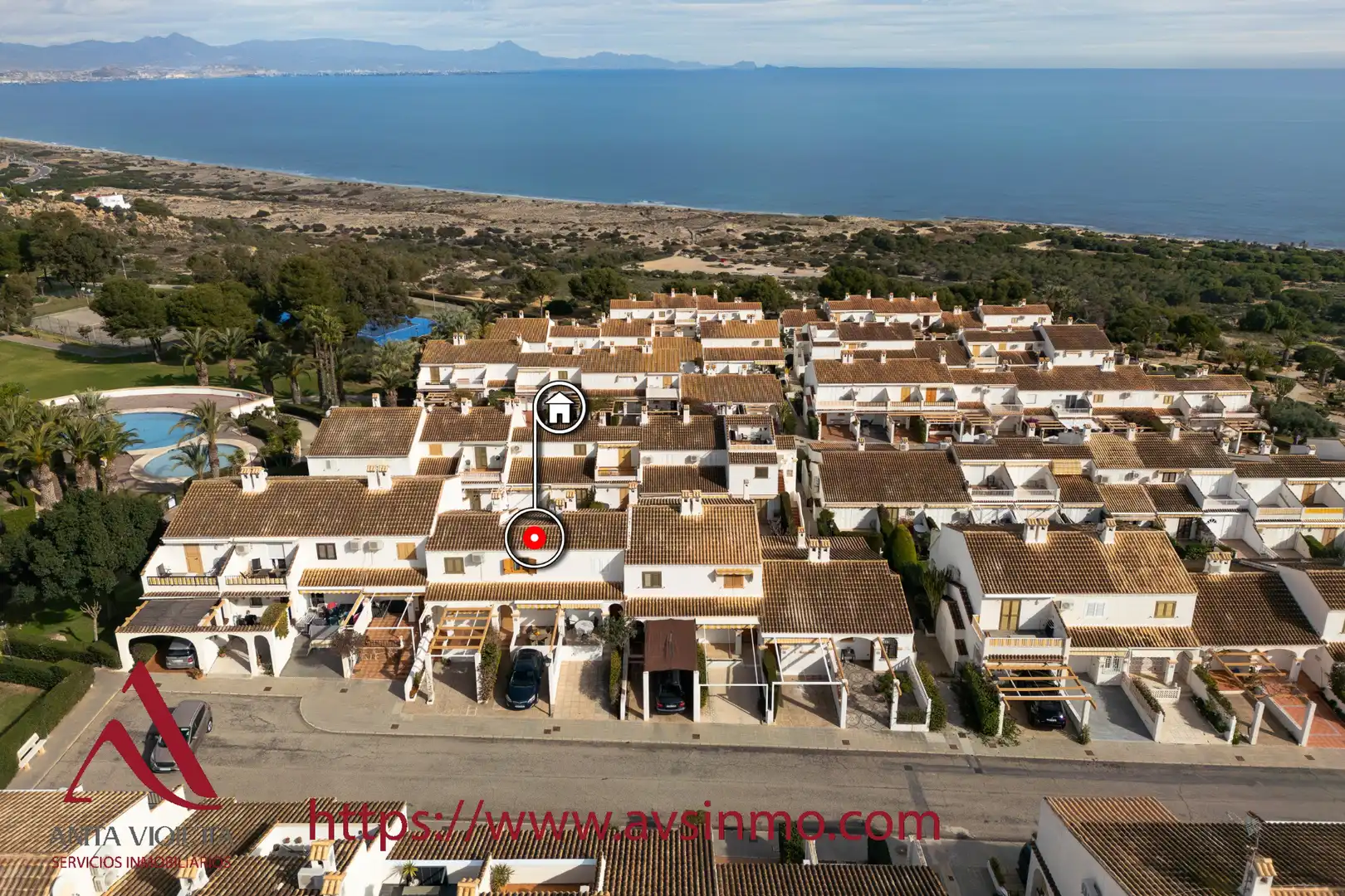 Exterior view of Detached homes for rent in Santa Pola  with Air Conditioner, Terrace and Furnished