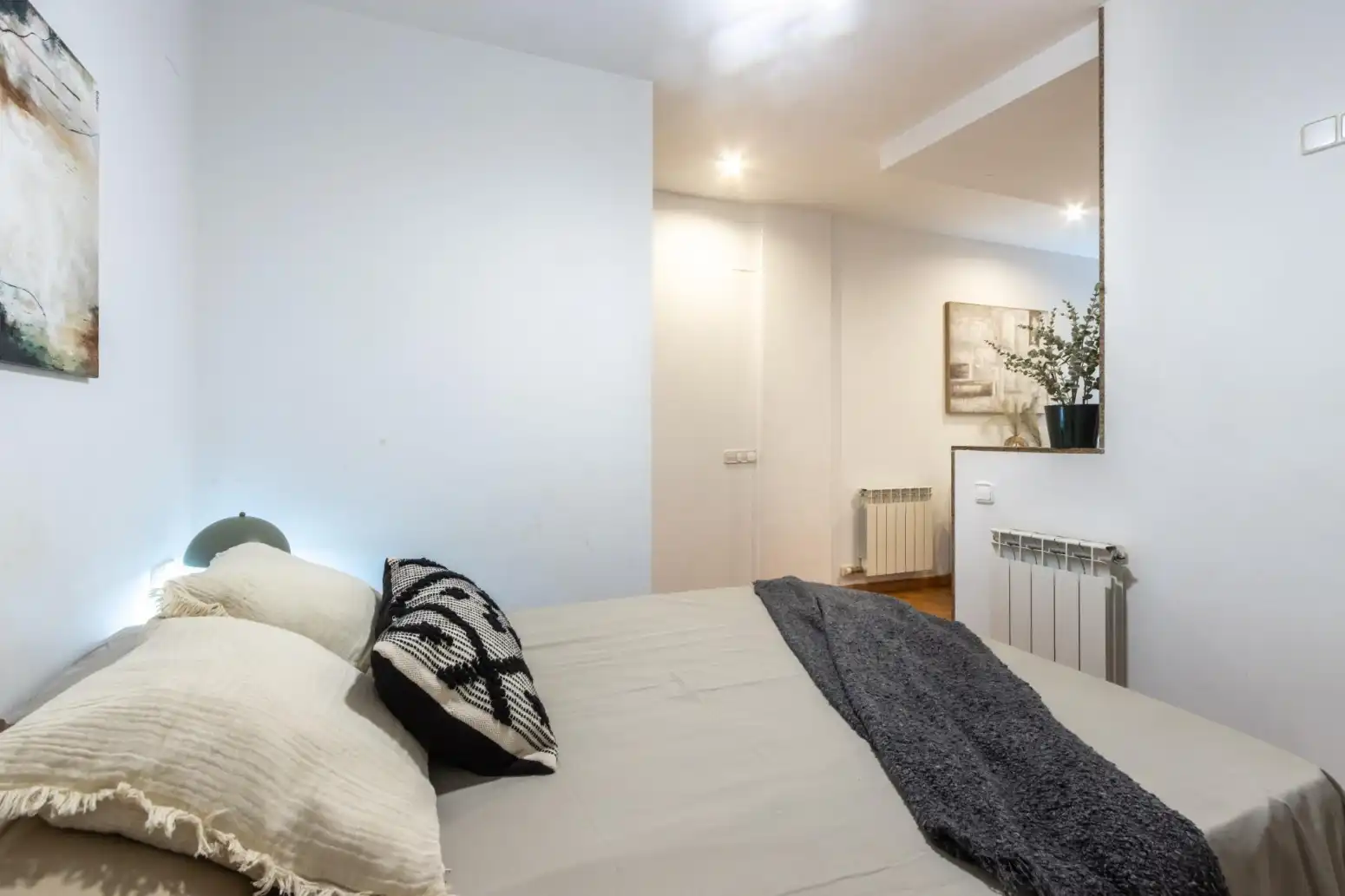 Schlafzimmer von Wohnung zum Verkauf in Terrassa mit Heizung, Parkett und Terrasse