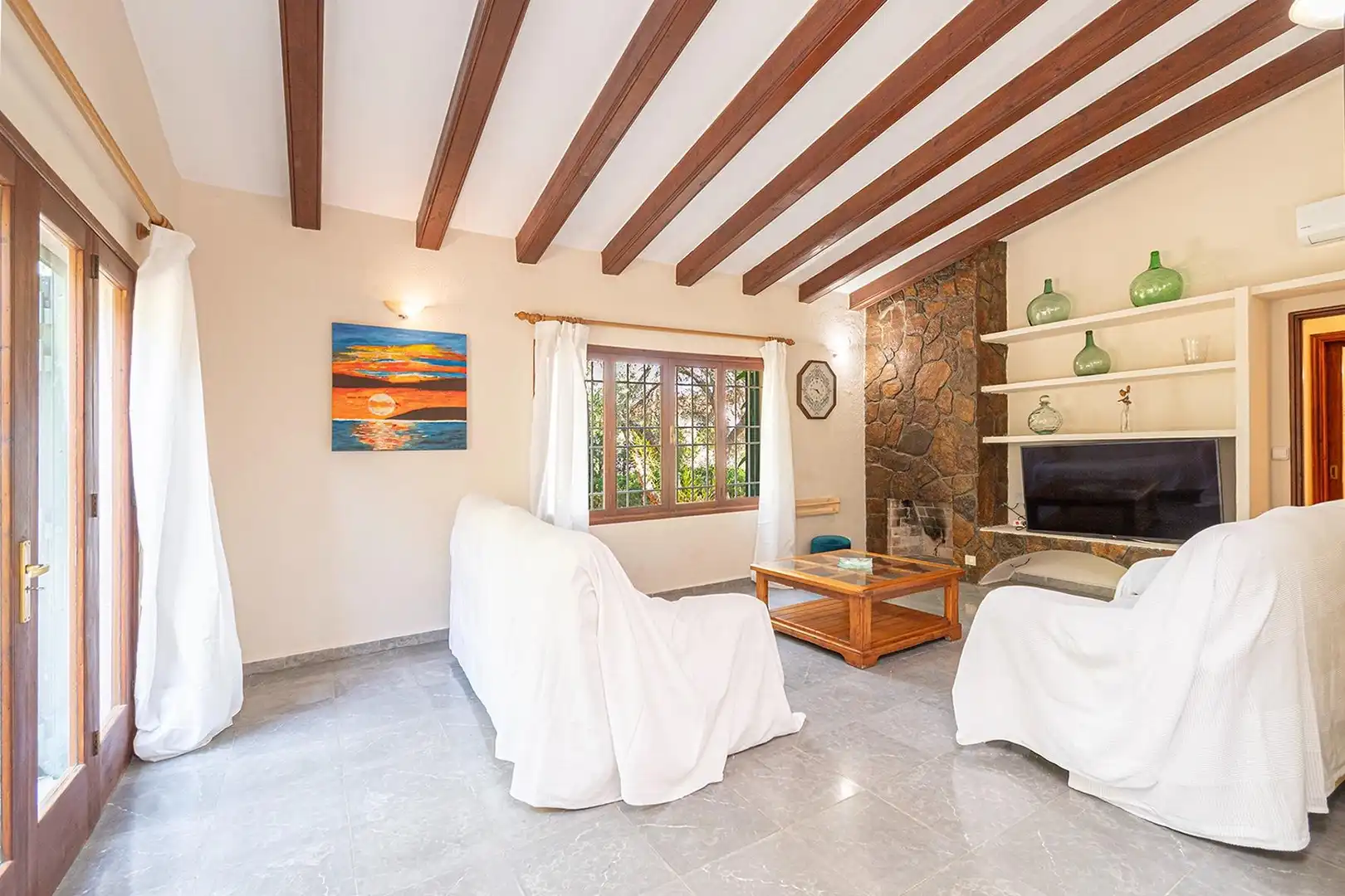 Sala d'estar de Casa o xalet en venda en Manacor amb Aire condicionat, Jardí privat i Traster