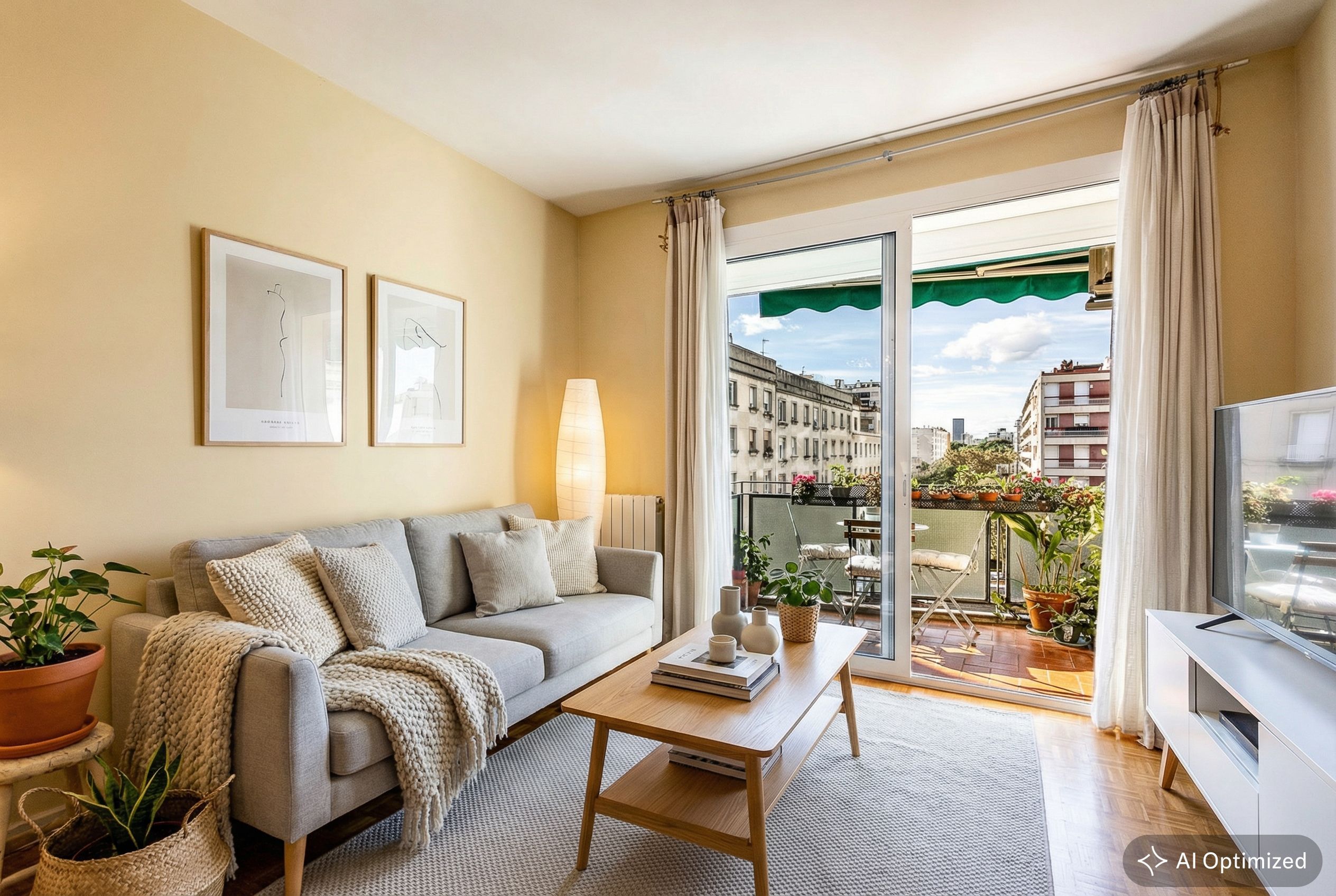 Sala d'estar de Apartament en venda en  Barcelona Capital amb Aire condicionat, Calefacció i Parquet