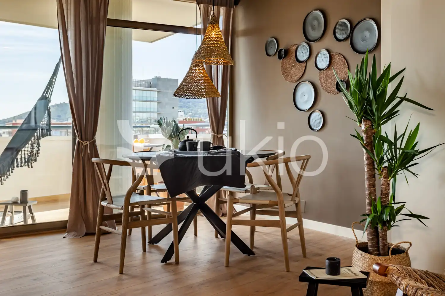 Dining room of Apartments for rent in Barcelona  with Air Conditioner, Heating and Terrace