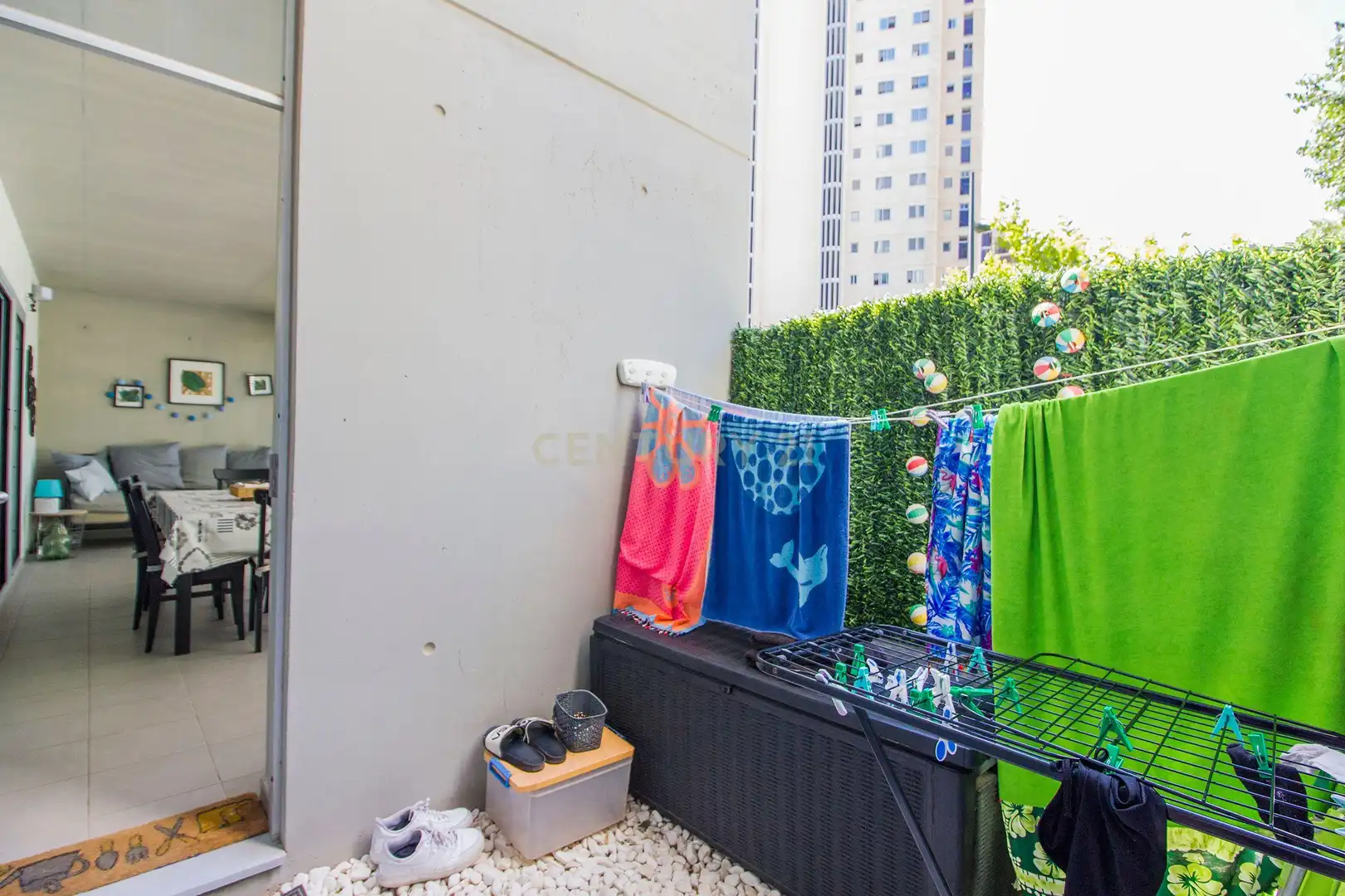 Terraza de Apartamento de alquiler en Calpe / Calp con Aire acondicionado, Jardín privado y Amueblado