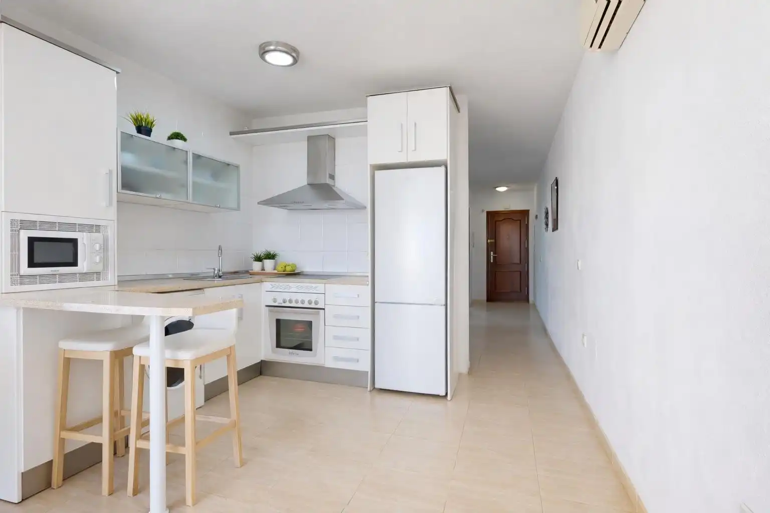 Kitchen of Flat for rent in Roquetas de Mar  with Air Conditioner, Heating and Private garden