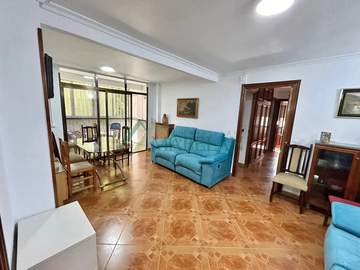 Wohnzimmer von Wohnung zur Miete in Madrid mit Heizung, Terrasse und Möbliert