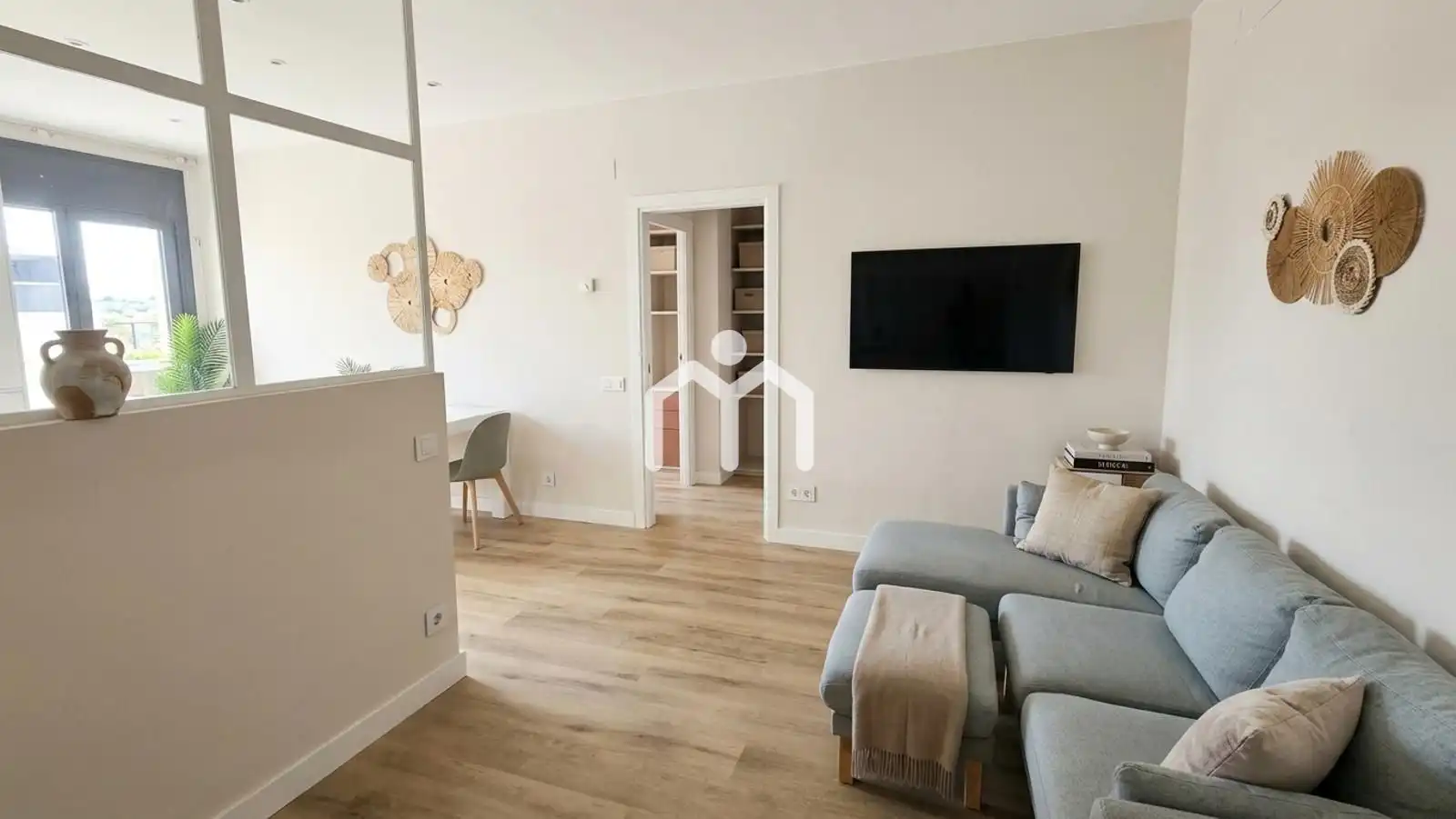 Sala de estar de Piso en venta en Badalona con Aire acondicionado, Calefacción y Parquet