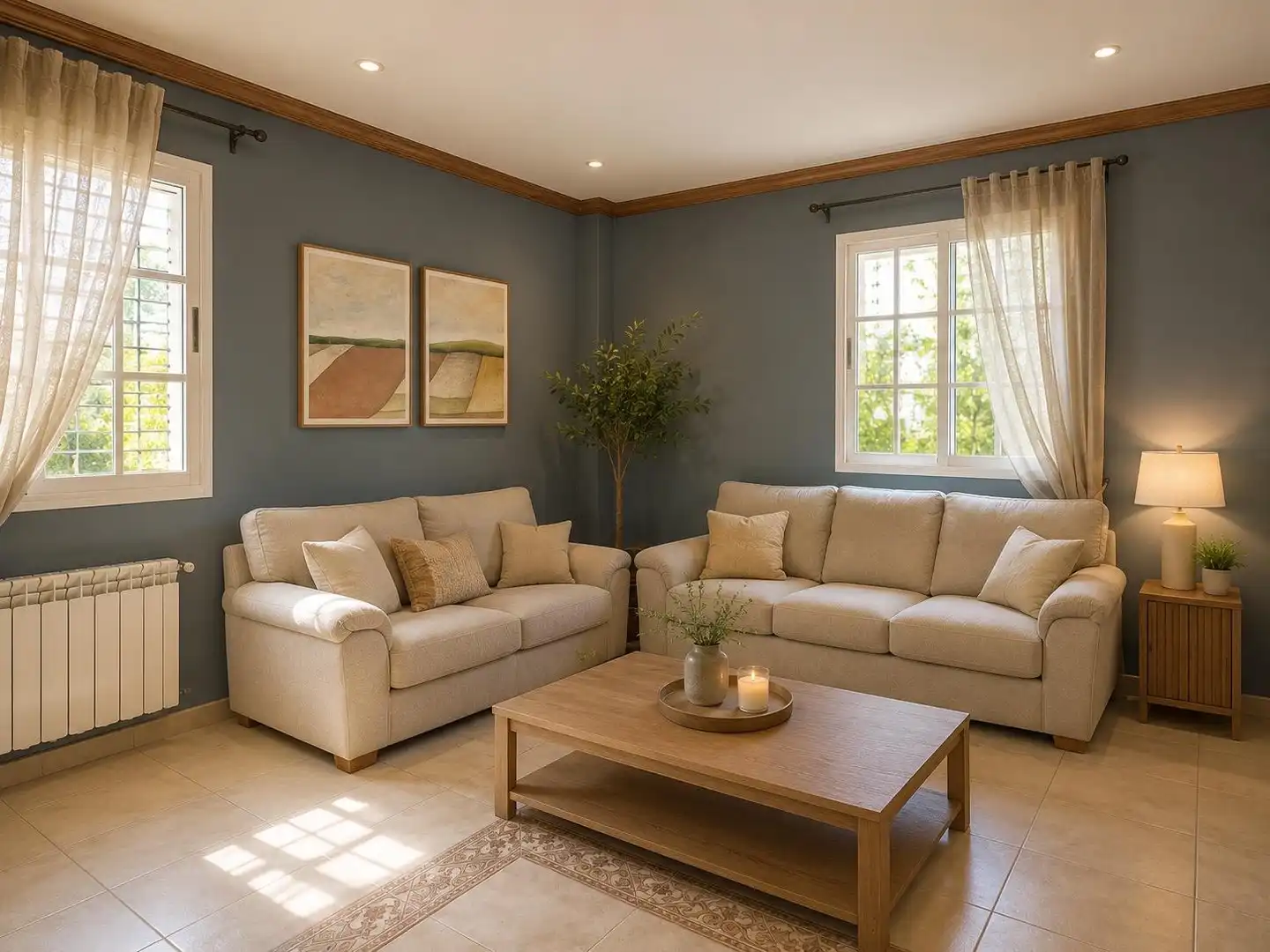 Sala de estar de Casa o chalet en venta en Montroi / Montroy con Calefacción, Jardín privado y Terraza