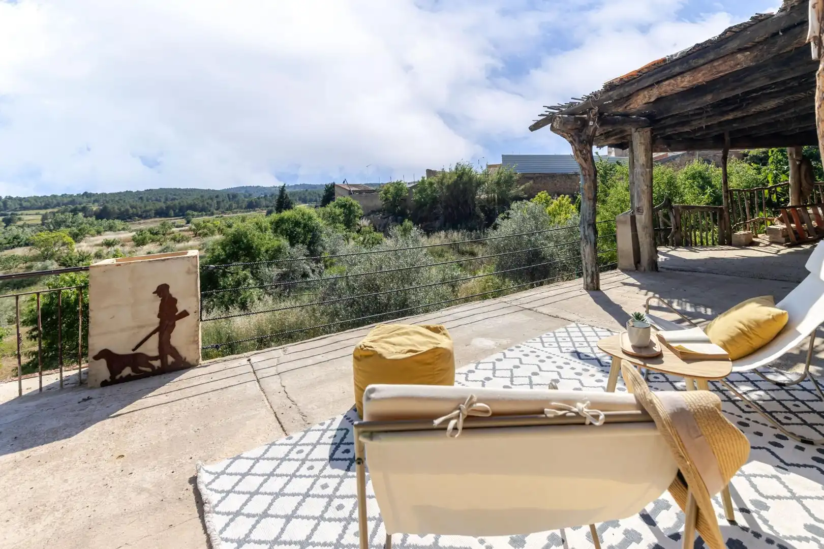 Terraza de Finca rústica en venta en Venta del Moro con Jardín privado, Terraza y Amueblado
