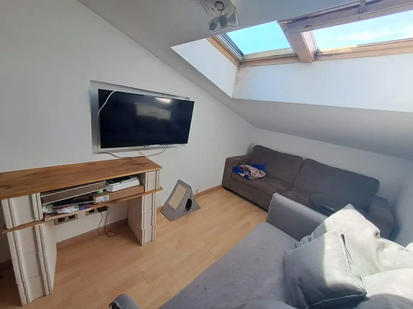 Sala de estar de Piso en venta en Mataró con Aire acondicionado, Parquet y Terraza