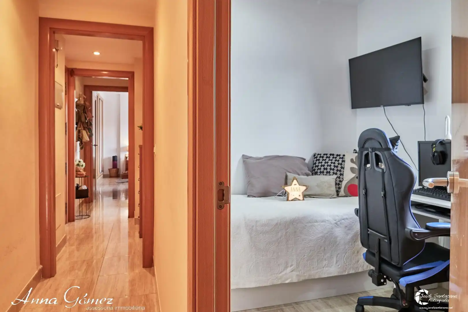 Schlafzimmer von Dachboden zum Verkauf in Calafell mit Heizung, Terrasse und Gemeinschaftspool