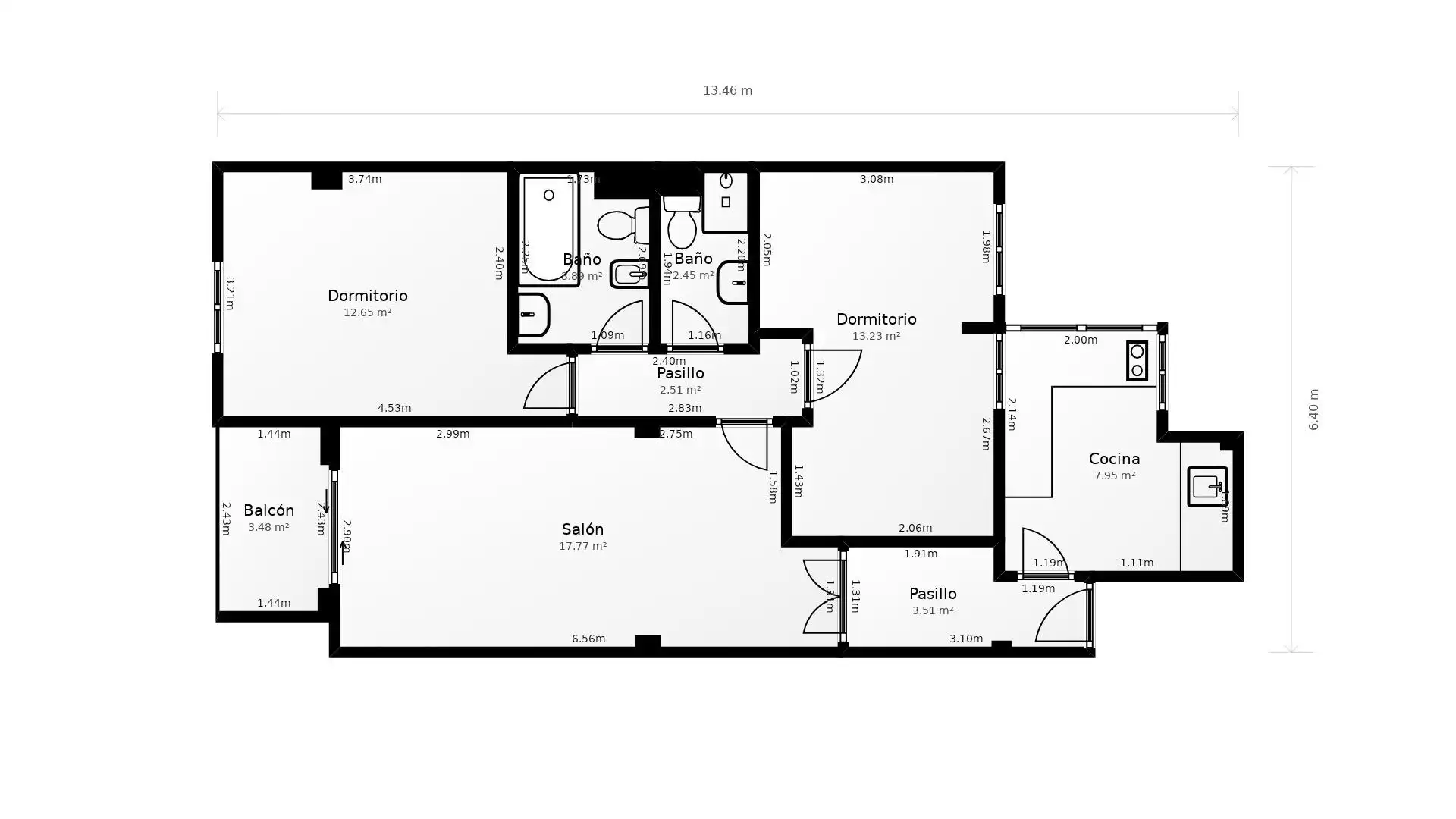 Wohnung zum Verkauf in Madrid mit Heizung