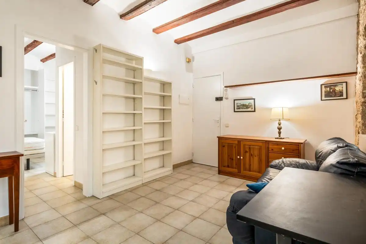 Sala de estar de Piso en venta en Barcelona con Calefacción, Terraza y Balcón