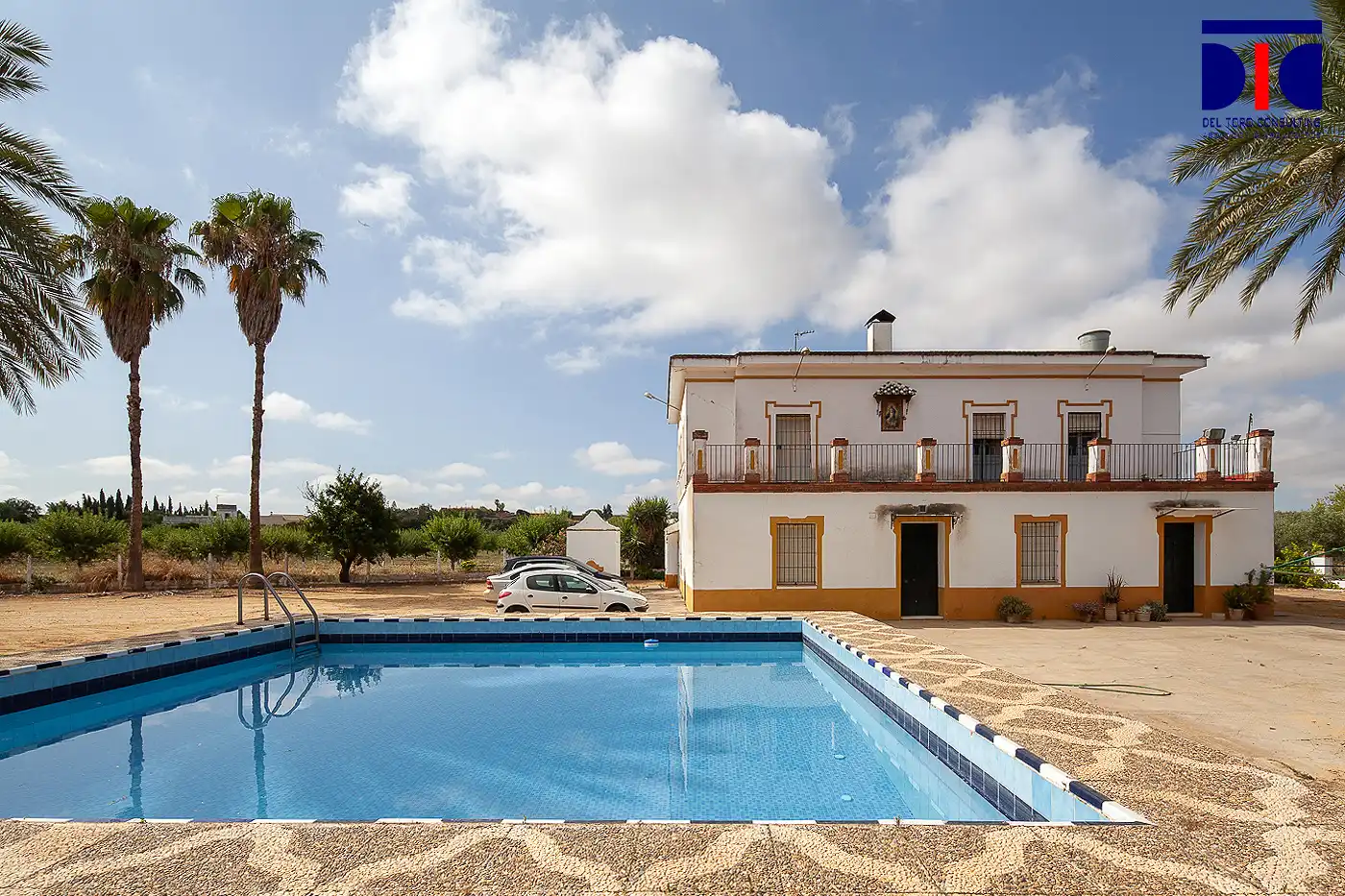 Piscina de Finca rústica en venta en Carmona con Jardín privado, Terraza y Piscina