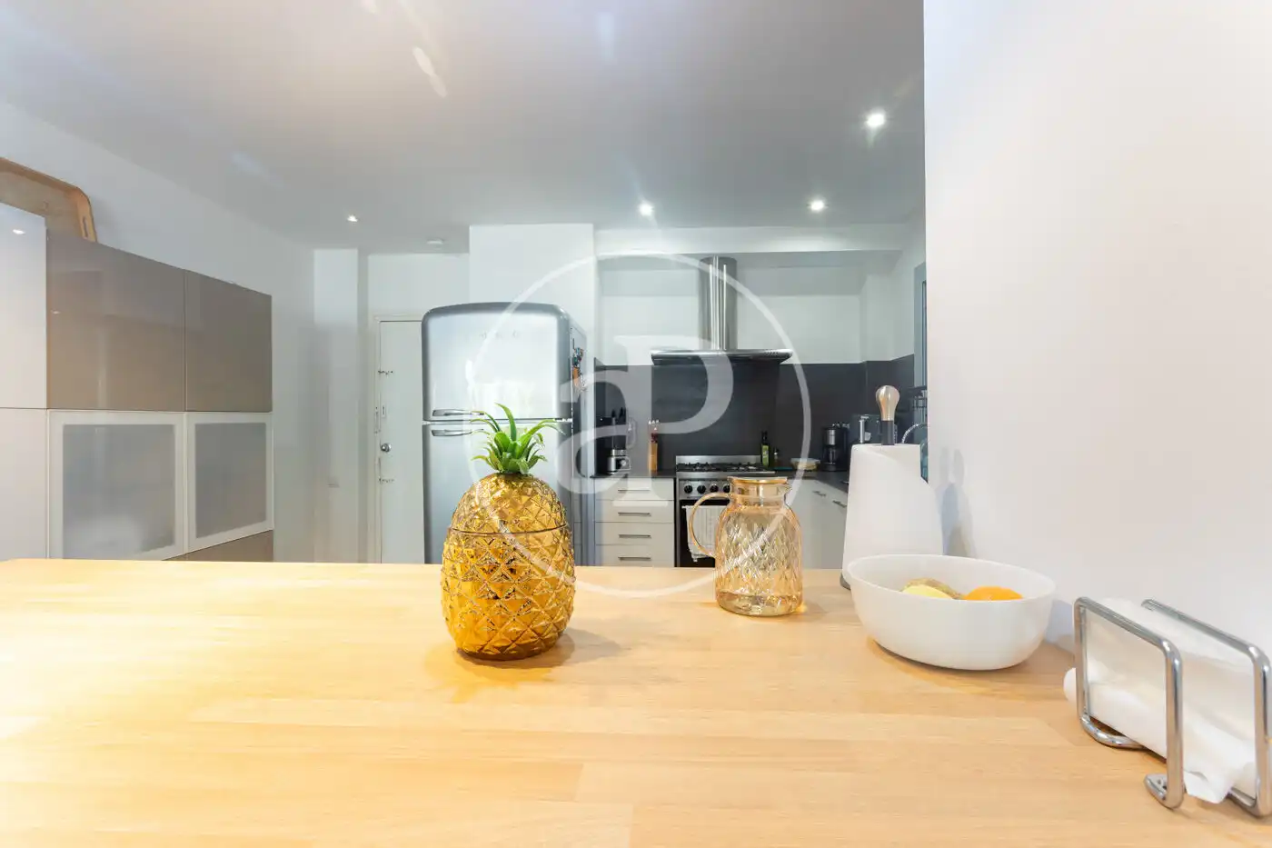 Kitchen of Flat for rent in Barcelona  with Air Conditioner, Heating and Private garden