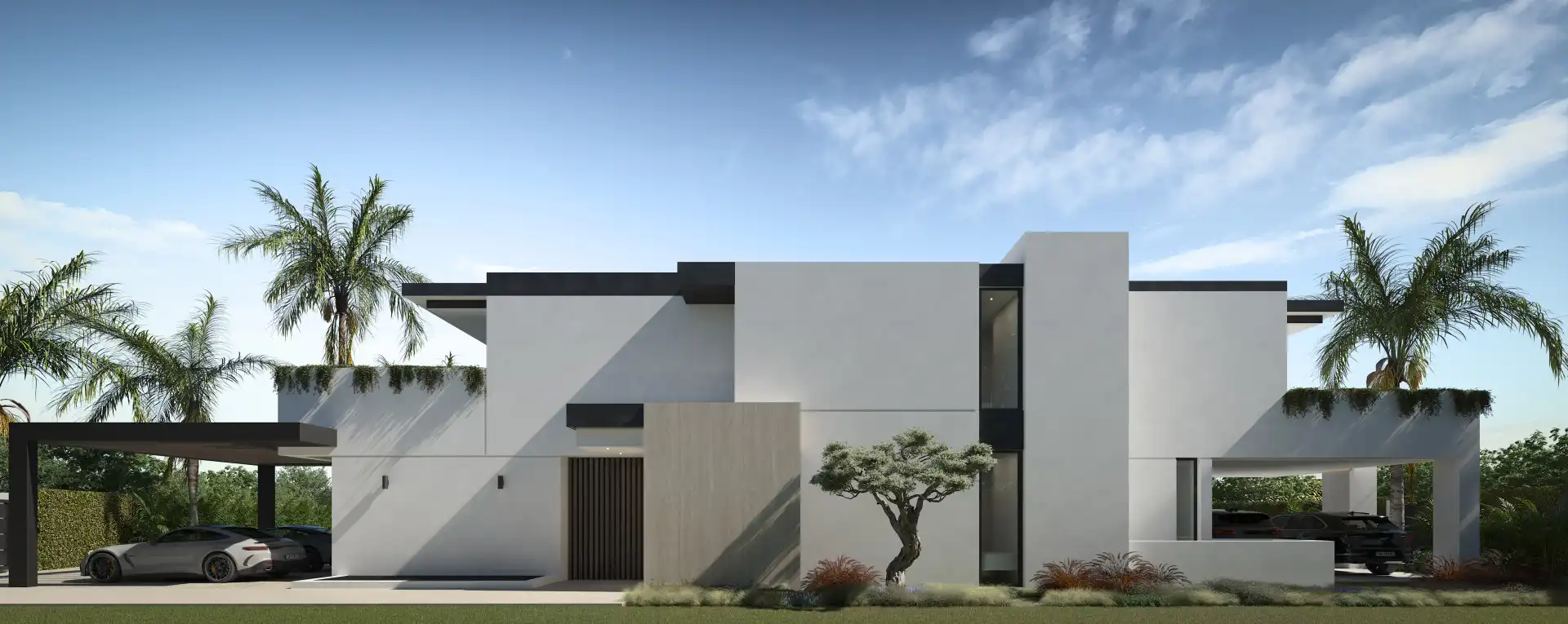 Außenansicht von Haus oder Chalet zum Verkauf in Marbella mit Klimaanlage, Heizung und Privatgarten