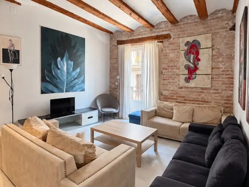 Living room of Flat for rent in Valencia  with Air Conditioner, Heating and Terrace