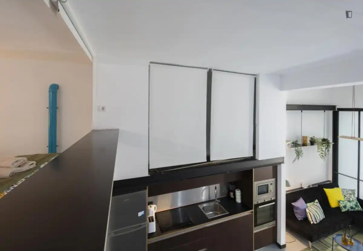 Cocina de Apartamento de alquiler en Madrid con Calefacción, Amueblado y Horno