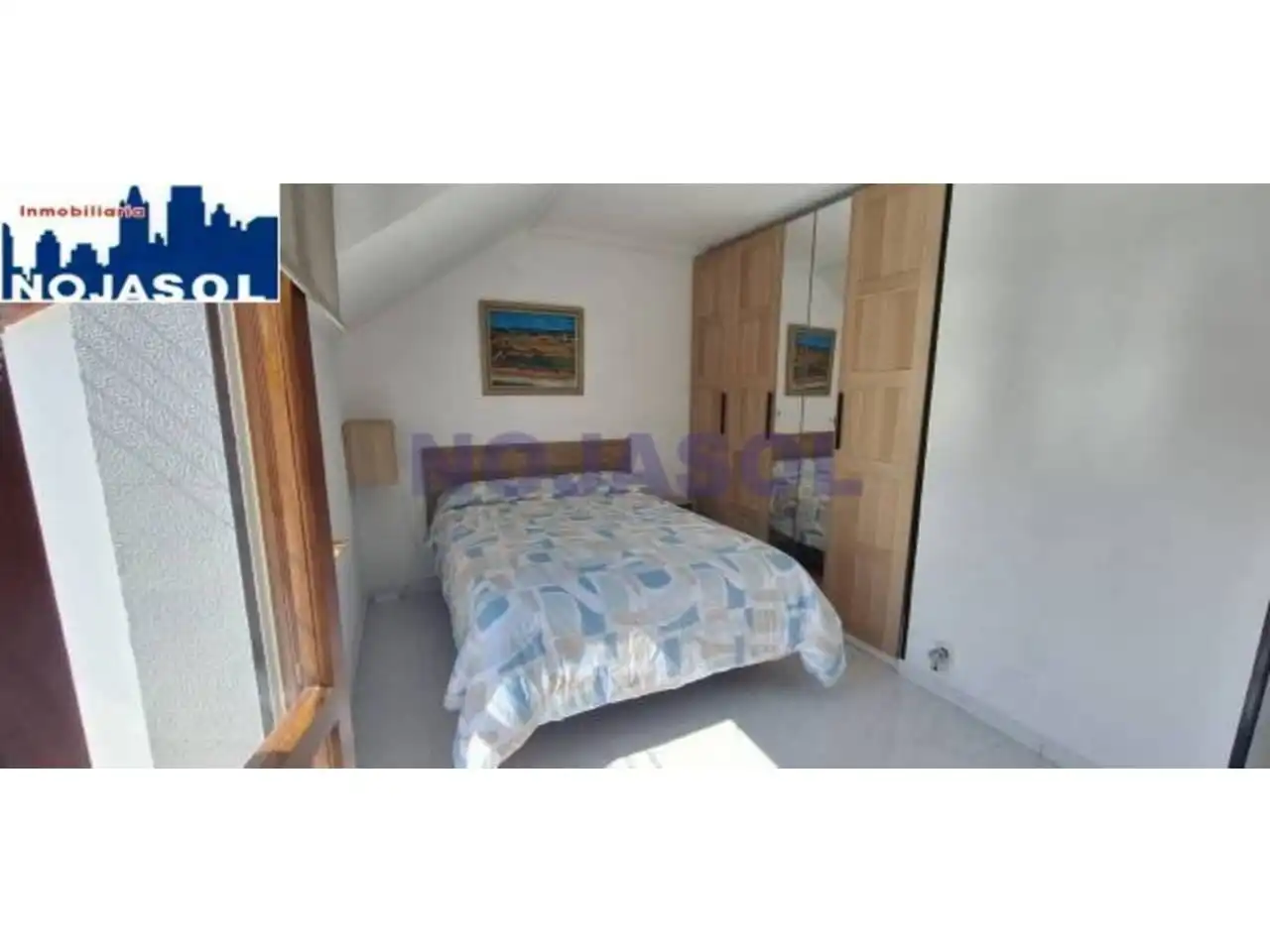 Schlafzimmer von Dachboden zur Miete in Noja mit Heizung, Terrasse und Möbliert