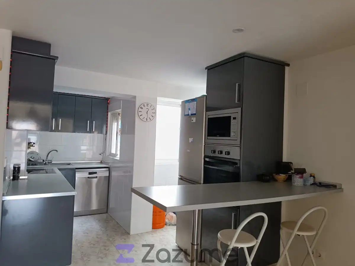 Kitchen of Flat for rent in Castellón de la Plana / Castelló de la Plana  with Terrace, Furnished and Oven