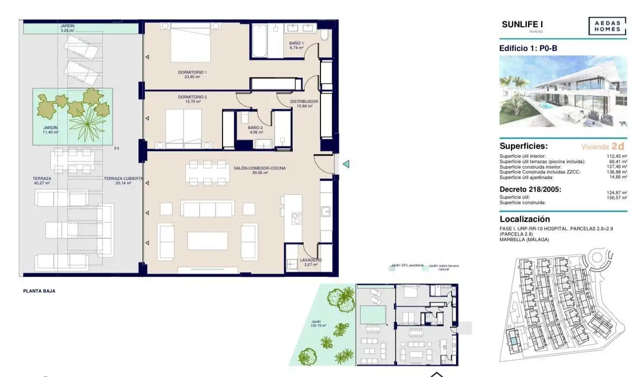 Apartamento en venta en Marbella con Aire acondicionado, Calefacción y Jardín privado