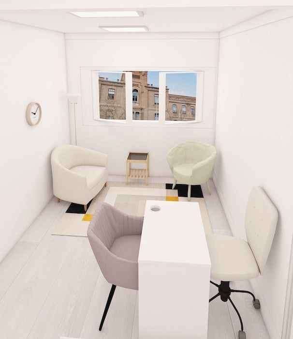 Living room of Office to rent in  Madrid Capital  with Air Conditioner, Heating and Furnished