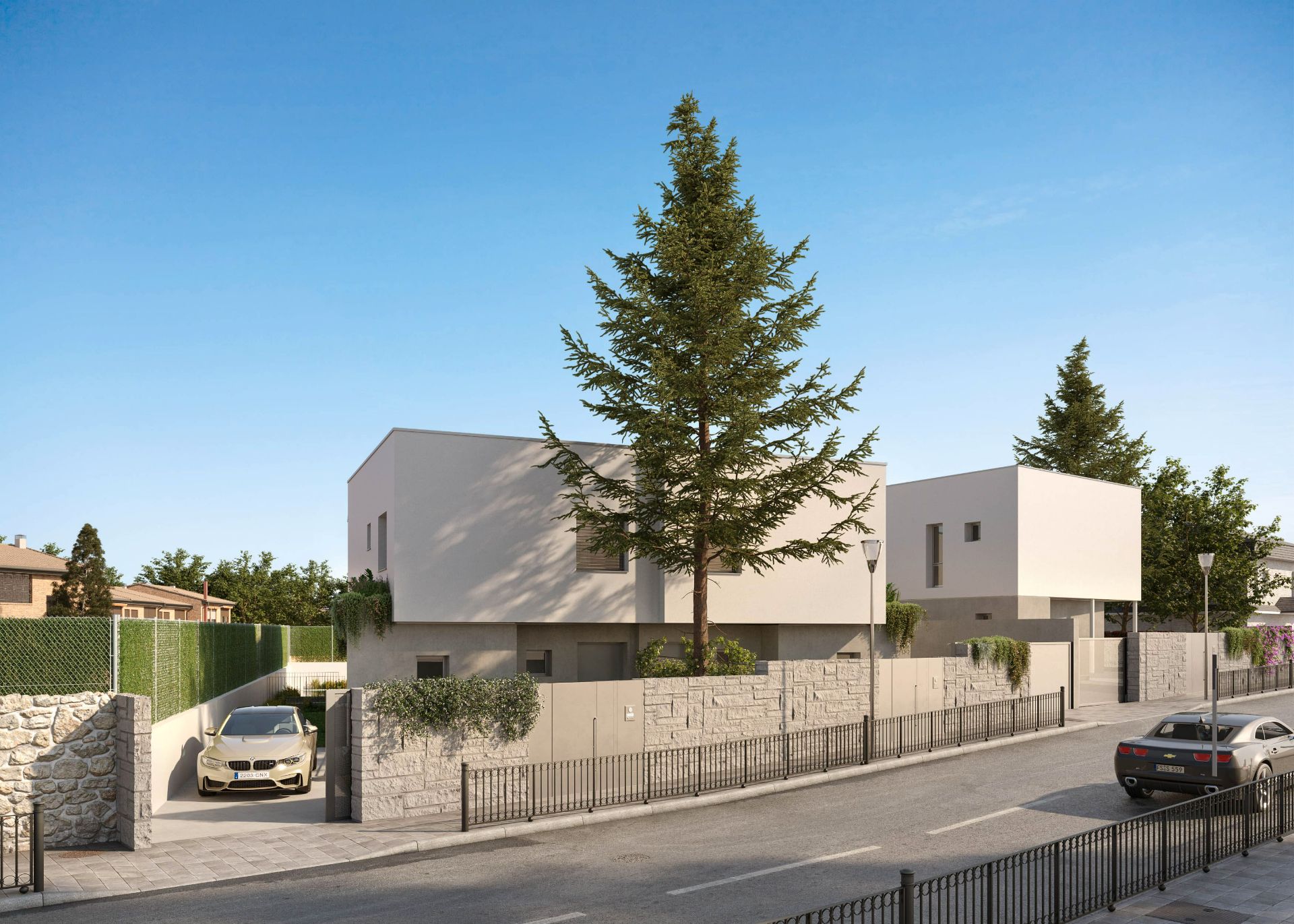 Vista exterior de Casa adosada en venta en Pozuelo de Alarcón con Jardín privado y Piscina