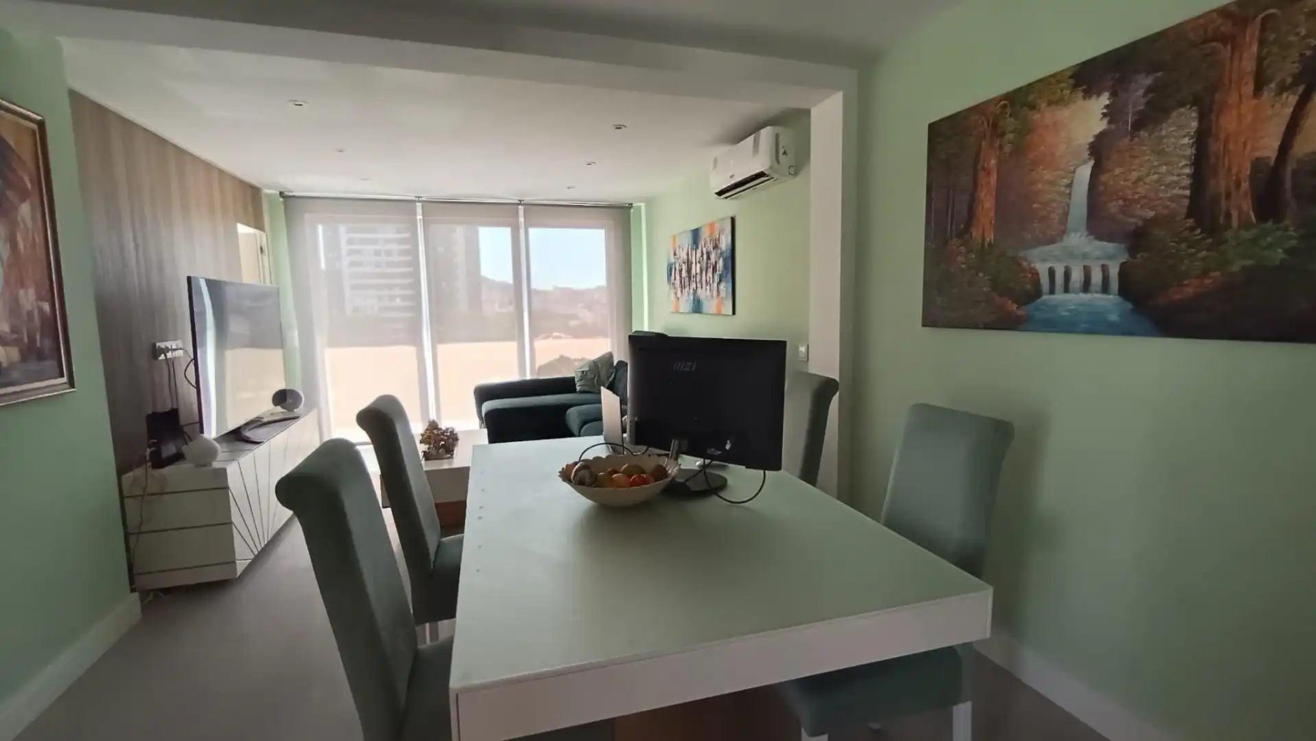 Dining room of Flat for sale in Málaga  with Air Conditioner, Private garden and Terrace