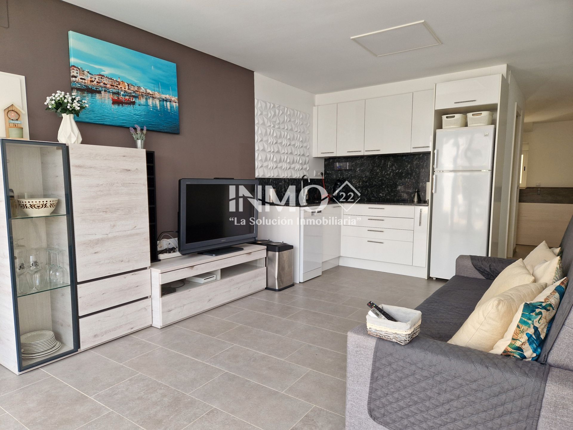 Sala d'estar de Planta baixa en venda en Cambrils amb Aire condicionat, Terrassa i Moblat