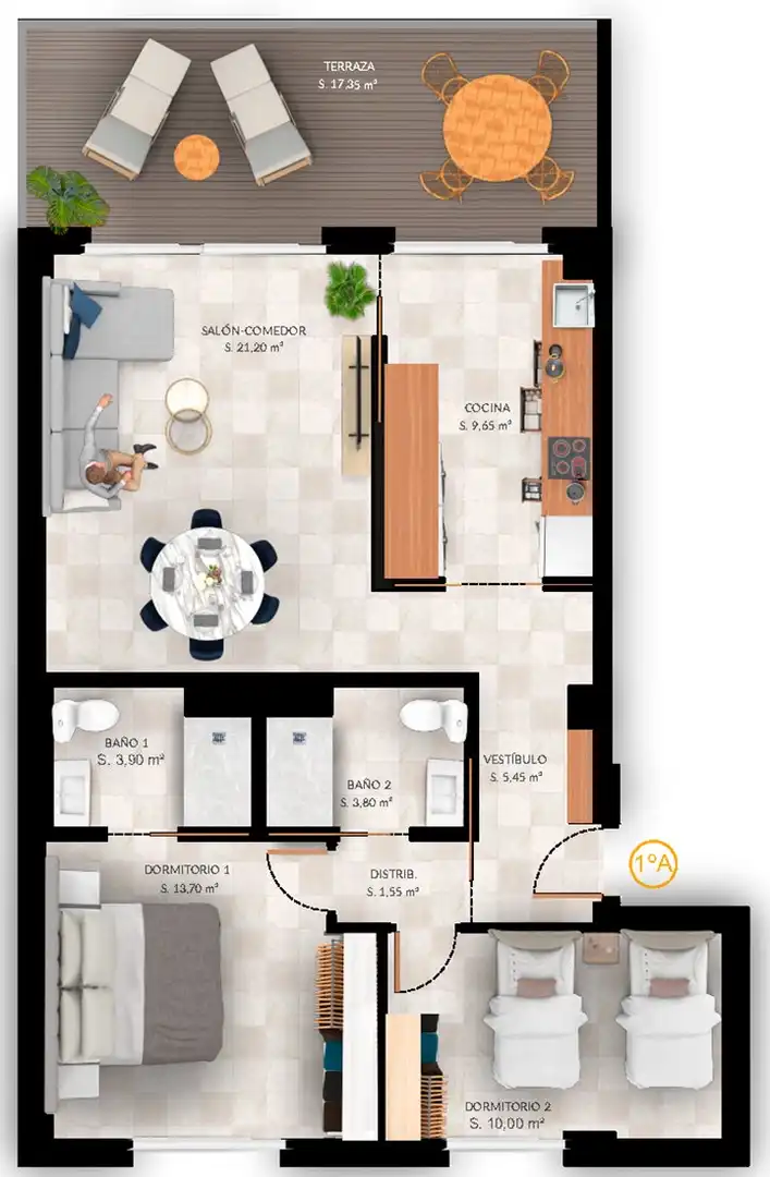 Appartement compact avec piscine à vendre à Balcón de Finestrat - Terra Marina, imagen 2
